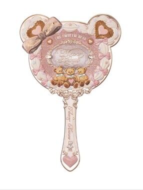 Flower Knows Sweetie Bear Collection Hand Mirror Creamy Pink